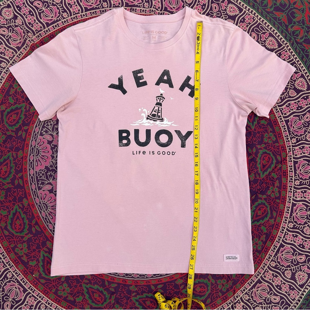 LIG Pink 'Yeah Buoy' Graphic T-Shirt Crusher Tee | Unisex M - Picture 11 of 13